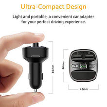 Carica l'immagine nel visualizzatore di Gallery, Cocoda Trasmettitore Bluetooth per Auto, [Blue Ambient Ring Light] Kit...