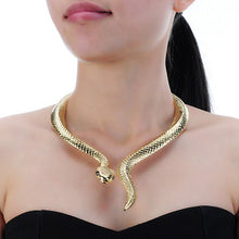Carica l'immagine nel visualizzatore di Gallery, Girocollo da donna, a forma di serpente Oro