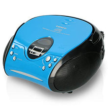 Carica l'immagine nel visualizzatore di Gallery, Lenco SCD-24 Stereo Boombox, Radio FM, CD-Player, Blu/Nero