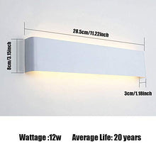 Carica l'immagine nel visualizzatore di Gallery, OOWOLF LED Lampada da Parete Interno 12W 1200LM, Applique Interno... - Ilgrandebazar