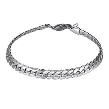 Carica l'immagine nel visualizzatore di Gallery, PROSTEEL Uomo Bracciale a Catena Cubana Incisione, Acciaio Argento - Ilgrandebazar