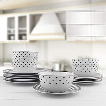 Carica l'immagine nel visualizzatore di Gallery, AmazonBasics - Servizio di piatti per 6 persone, 18 Eleganza Contemporanea - Ilgrandebazar