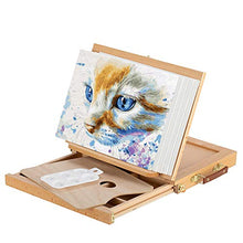 Carica l'immagine nel visualizzatore di Gallery, Magicfly Cavalletto da Tavolo con Cassetta, per Pittura Portabile...