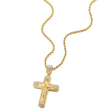 Carica l'immagine nel visualizzatore di Gallery, COOLSTEELANDBEYOND Grande Oro Collana con Pendente Gesù Cristo Crocifisso... - Ilgrandebazar