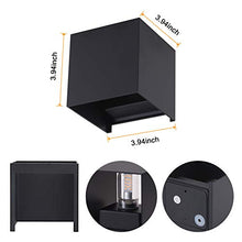 Carica l'immagine nel visualizzatore di Gallery, OOWOLF Lampada a Parete Esterno IP65 2 Pezzi LED Impermeabile, Nero-2