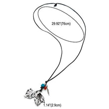 Carica l'immagine nel visualizzatore di Gallery, COOLSTEELANDBEYOND Stile retrò Nero Cotone Corda Lunga Statement Collana... - Ilgrandebazar