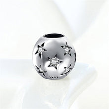 Carica l'immagine nel visualizzatore di Gallery, HMILYDYK, Perlina rotonda in argento Sterling 925 con cristalli bianchi... - Ilgrandebazar