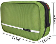 Carica l'immagine nel visualizzatore di Gallery, Beauty Case da Viaggio, Borsa per Toilette - Uomini e Donne, Con Gancio Verde - Ilgrandebazar