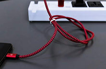 Carica l'immagine nel visualizzatore di Gallery, EVOMIND Cavo Micro USB in Nylon Intrecciato 1M Carica Rapida e 1M, Rosso - Ilgrandebazar