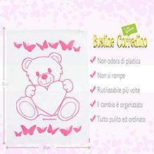 Carica l'immagine nel visualizzatore di Gallery, Bustine per il Corredino del Neonato 6pz Sacchetti Ospedale BimboBimba ROSA
