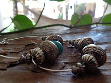 Carica l'immagine nel visualizzatore di Gallery, ✿ NUOVI BOHO TRIBAL CREME TURCHESI ✿ Orecchini stile Bali