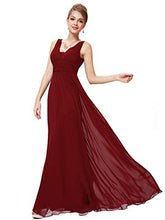 Carica l'immagine nel visualizzatore di Gallery, Ever-Pretty Vestito da Damigella Donna Linea ad A Scollo a V 40, Borgogna - Ilgrandebazar