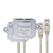 Carica l'immagine nel visualizzatore di Gallery, kwmobile 2X Adattatore Splitter sdoppiatore - duplicatore Cavo Rete LAN 2x - Ilgrandebazar