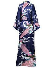 Carica l'immagine nel visualizzatore di Gallery, BABEYOND Vestaglia Kimono Donna Lungo Pigiama Blu Scuro - Ilgrandebazar
