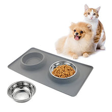 Carica l'immagine nel visualizzatore di Gallery, TedGem Ciotola Cane Ciotole per Cani e Gatti in Acciaio Inox con Tappetino... - Ilgrandebazar