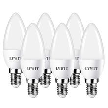 Carica l'immagine nel visualizzatore di Gallery, Lampadine a LED E14 Candela, 5W Equivalenti a 40W, C37 6500K-6Pezzi