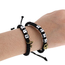Carica l'immagine nel visualizzatore di Gallery, Emma Lui e lei con Lucchetto e Chiave Coppia Braccialetto Lovers bracciali... - Ilgrandebazar