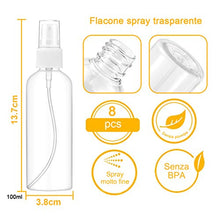 Carica l'immagine nel visualizzatore di Gallery, ZITFRI Contenitori Spray Vuoti da 100 ml * 8 Pcs Bottigliette Vuote...