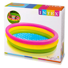 Carica l'immagine nel visualizzatore di Gallery, Intex-156162 Piscina 3 Anelli, Colore Verde/Giallo/Fucsia, 114 x 25 cm, 57412