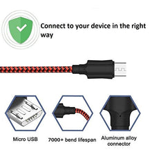 Carica l'immagine nel visualizzatore di Gallery, Yosou Cavo Micro USB [2 Pezzi, 2M] Nylon Intrecciato Cavo...
