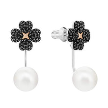 Carica l'immagine nel visualizzatore di Gallery, Swarovski Orecchini Jacket Latisha, Cristallo Nero, da Donna, Mix Di... - Ilgrandebazar