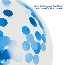 Carica l'immagine nel visualizzatore di Gallery, HiQuaty Palloncini Coriandoli Blu Royal, per Feste e Bianco...