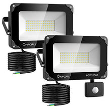 Carica l'immagine nel visualizzatore di Gallery, Onforu 2 Pezzi 60W faretto con sensore, 6000LM di movimento, IP66... - Ilgrandebazar