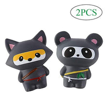 Carica l'immagine nel visualizzatore di Gallery, Anboor 2 PC Squishies Ninja Jumbo Panda e Fox a risveglio Lento... - Ilgrandebazar