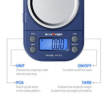 Carica l'immagine nel visualizzatore di Gallery, ACCUWEIGHT 255 Mini Bilancia di Precisione Digitale per Cucina 300g/0.01g