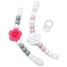 Carica l'immagine nel visualizzatore di Gallery, Clip Ciuccio per Dentizione, Confezione da 2 Design Ragazze, Porta... - Ilgrandebazar