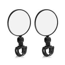 Carica l'immagine nel visualizzatore di Gallery, TAGVO Specchietti Bici, 2 Pezzi Bicicletta Ciclismo retrovisori Black-2pcs