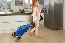 Carica l'immagine nel visualizzatore di Gallery, Gimi Twin Carrello Portaspesa 4 Ruote, Portata 30 kg, Richiudibile, Blu