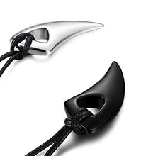 Carica l'immagine nel visualizzatore di Gallery, BESTEEL 2 Pezzi Collane Lupo Dente Acciaio Inossidabile Lunghe Uomo... - Ilgrandebazar