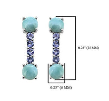 Carica l'immagine nel visualizzatore di Gallery, YoTreasure - Orecchini a perno in argento Sterling 925 con tanzanite... - Ilgrandebazar