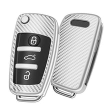Carica l'immagine nel visualizzatore di Gallery, OATSBASF Auto Caso Chiave Audi,Copertura per Audi Argento-stripe