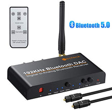 Carica l'immagine nel visualizzatore di Gallery, Neoteck Convertitore 192Khz con Ricevitore Bluetooth 5.0 Adattatore DAC con...