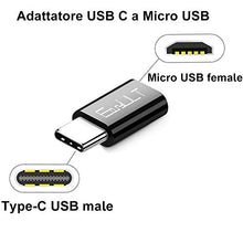 Carica l'immagine nel visualizzatore di Gallery, EasyULT Adattatore USB C a Micro [4 Pack], C Adapter 4 pack, Nero