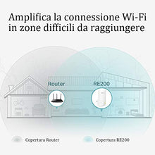 Carica l'immagine nel visualizzatore di Gallery, TP-Link RE200 Ripetitore WiFi Wireless, Velocità Dual Band AC750, WiFi... - Ilgrandebazar