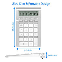 Carica l'immagine nel visualizzatore di Gallery, Arkidyn Tastierino Numerico Bluetooth, Tastiera Numerica Wireless Tastierino...
