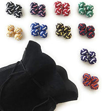 Carica l'immagine nel visualizzatore di Gallery, Gentleman: 10 pregiato multicolore paia di seta nodo - silk knot cufflinks