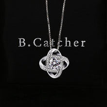 Carica l'immagine nel visualizzatore di Gallery, B.Catcher Collana con pendenti gemelli in zircone cubico ed argento 925 - Ilgrandebazar