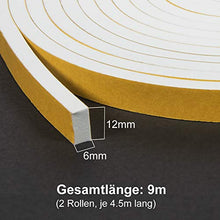 Carica l'immagine nel visualizzatore di Gallery, Guarnizione per porte finestre YW 12 x 6 mm