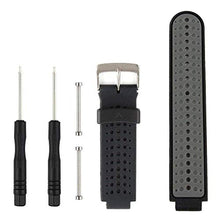Carica l'immagine nel visualizzatore di Gallery, Fit-power Cinturino di Ricambio per smartwatch Garmin Forerunner Black&amp;Grey - Ilgrandebazar