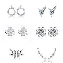 Carica l'immagine nel visualizzatore di Gallery, Yolistar 6 Paia Donna Orecchini in Argento 925, di Cristallo,... - Ilgrandebazar