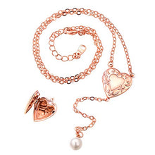 Carica l'immagine nel visualizzatore di Gallery, U7 Collana Personalizzata Donna Pendente Medaglione 10 Lunga - Rosa - Ilgrandebazar
