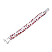 Carica l'immagine nel visualizzatore di Gallery, DonDon Bracciale Uomo Survival Outdoor in Nylon Bianco Multicolore Ii