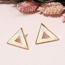 Carica l'immagine nel visualizzatore di Gallery, BONALUNA Da Donna Geometrica Cornice Cavi con Mano Glitter Crema Triangle - Ilgrandebazar