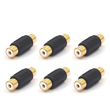 Carica l'immagine nel visualizzatore di Gallery, VCE 6 Pezzi Adattatore audio RCA femmina oro accoppiatore RCA...