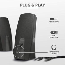 Carica l'immagine nel visualizzatore di Gallery, Trust Almo Set di Altoparlanti 2.0 USB con Potenza Picco 10 W, Nero...