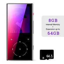 Carica l'immagine nel visualizzatore di Gallery, Walkercam MP-7 8GB Bluetooth 4.1 Lettore MP3 con Pulsante a Nero02